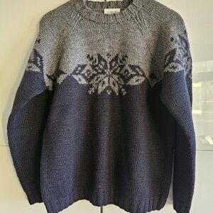VTG J.CREW Fair Isle  Hand Knit 100% Wool Sweater